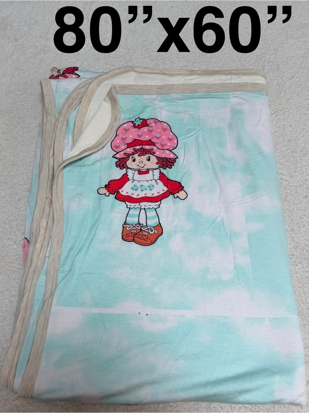 Strawberry Shortcake bamboo blanket oversized 80”x60”